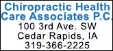 Chiropractic Health Care Associates P.C. Sponsorship Banner